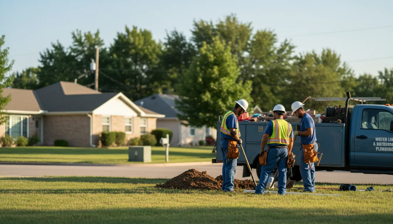 Residential water line and bathroom plumbing service in Piedmont, AL